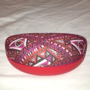 NEW Heavyweight Eyeglass Case Red print design